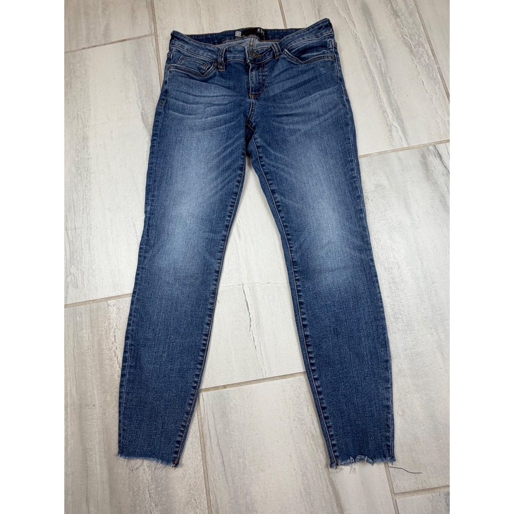 KUT from the Kloth Connie Ankle Skinny‎ Jeans Medium Wash Raw Hem Womens 6